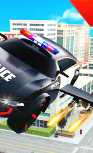 polícia voadora condução carro robô jogos de robô 1