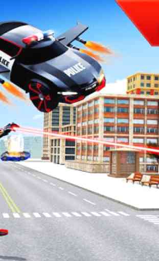 polícia voadora condução carro robô jogos de robô 2