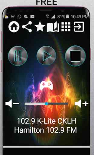 102.9 K-Lite CKLH Hamilton 102.9 FM CA App Radio F 1