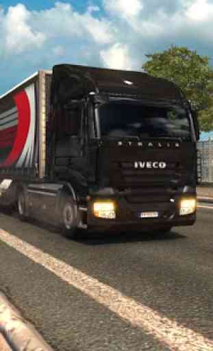 Heavy Truck Driver Transport Cargo 3D 1