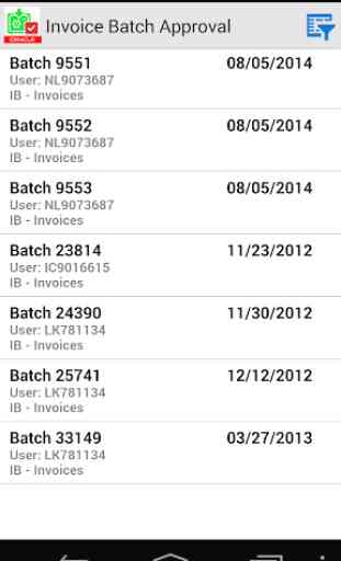 Invoice Batch Appr for JDE E1 1