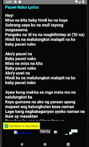 Pauwi Nako Lyrics 1