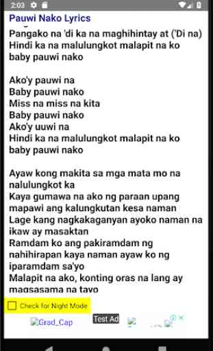 Pauwi Nako Lyrics 2