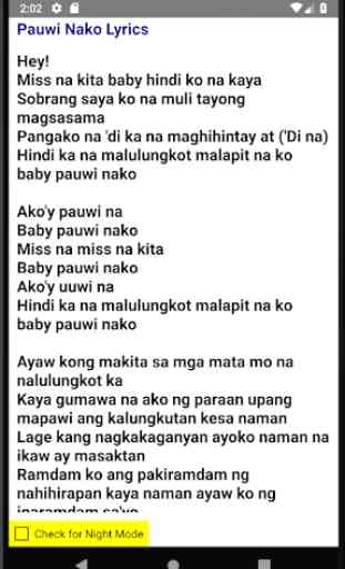 Pauwi Nako Lyrics 3