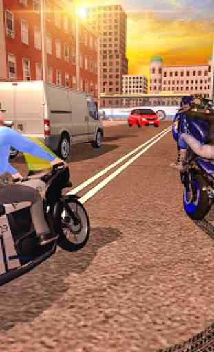 Polícia dos EUA Motor Bike Chase: Gangster Fight 3