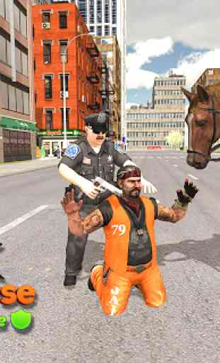 3D Polícia de NY Cavalo perseguição VS Cidade Fuga 1