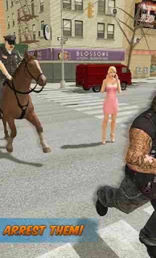 3D Polícia de NY Cavalo perseguição VS Cidade Fuga 3