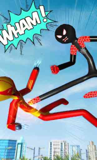 Aranha Stickman Super-Herói De Corda Jogos 1