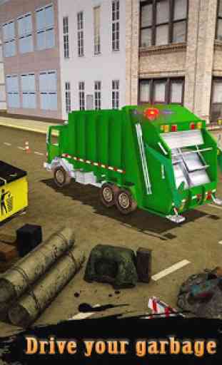 caminhão lixo transformação robô real dirigindo 3D 2