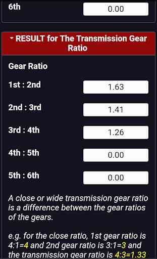 Close-Wide Transmission Gear Ratio Calculator 3