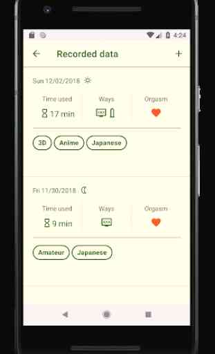 EiNano: Masturbation (Sex act) Orgasm Tracker App 4