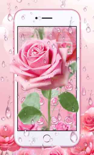 Elegante 3D Rosa rosa Tema 3