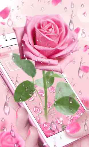 Elegante 3D Rosa rosa Tema 4