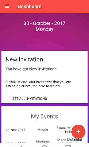 Invitation App(Invitation SMS,Reminder,RSVP,Event) 3