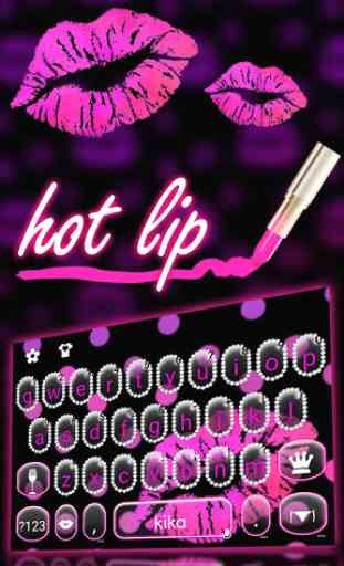 Novo tema de teclado Diamond Sexy Pink Lip 1