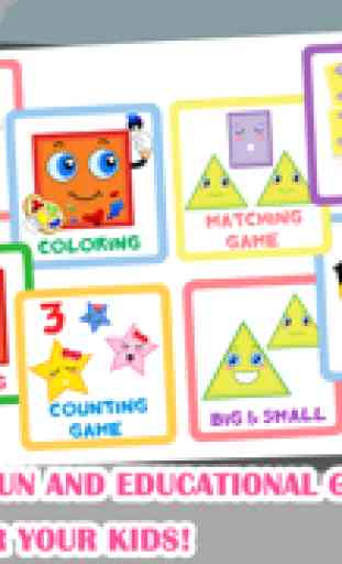 Formas e Cores da criança pré-escolar LIVRE - Tudo em um quebra-cabeça Jogos Educativos para Crianças 1
