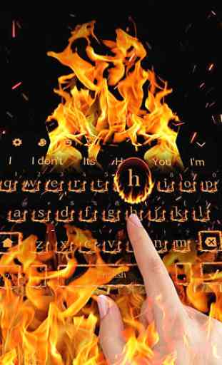 Flaming Fire Keyboard Theme 2