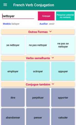 Francês verbo conjugação - conjugador - tradução 3