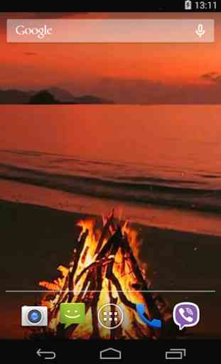 Bonfire On The Beach Animated Live Wallpaper 3