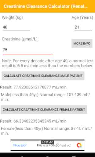 Creatinine Clearance Calculator(Renal Function) 3