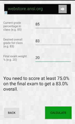 Final Exam Calculator 2