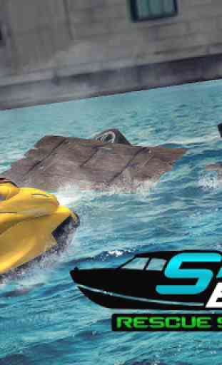 Flood Rescue Speed Boat Simulator : Lifeguard Help 1