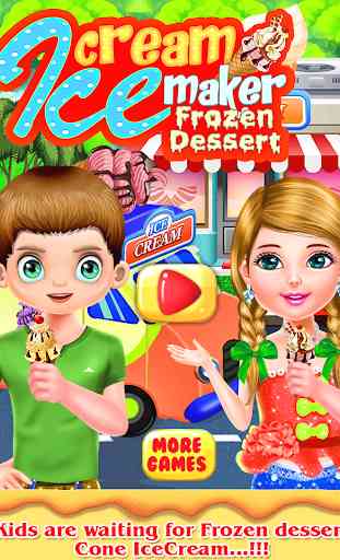 Ice Cream Cone Maker Sobremesa congelada-Jogos de 1