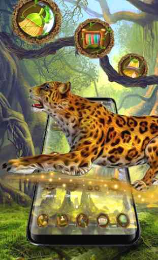 Angry Jaguar Forest 3D Launcher Theme 3