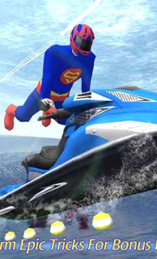corridas de água jetski: super-heróis da liga 3