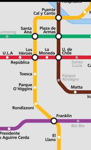 Santiago Metro Map 1
