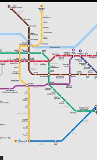 Santiago Metro Map 3