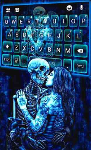 Tema Keyboard Ghost Lovers Kiss 1