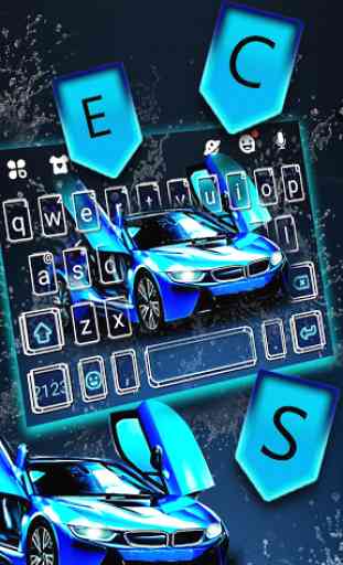 Tema Keyboard Speedy Sports Car 2