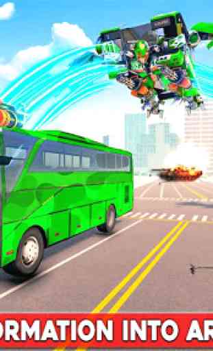 Army Bus Robot Transform Wars – Air jet robot game 1