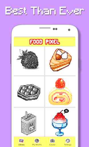 Cor do alimento pelo número - arte do pixel 4