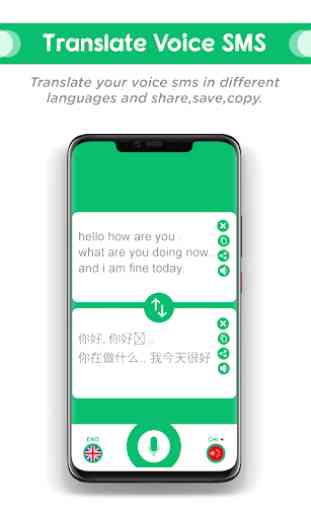Escreva SMS por voz: Voice SMS Voice Translator 3