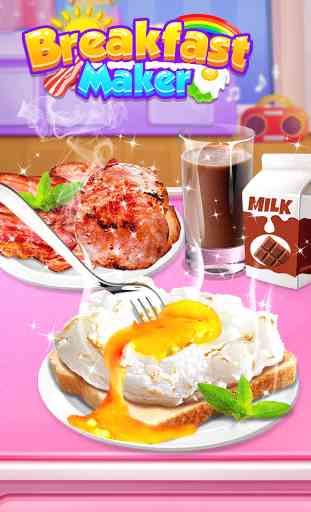 Breakfast Maker - Make Cloud Egg, Bacon & Milk 4