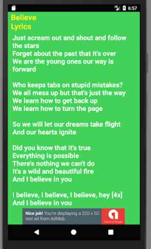 Believe Lyrics 2