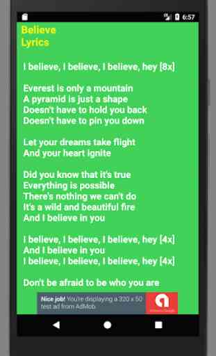 Believe Lyrics 3