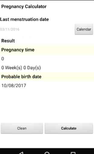 Calculadora de Gravidez - Semanas de gravidez 3