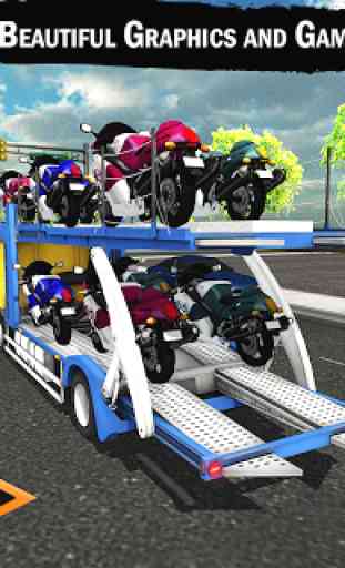 Caminhão de carga, carro, transporte de bicicleta 3