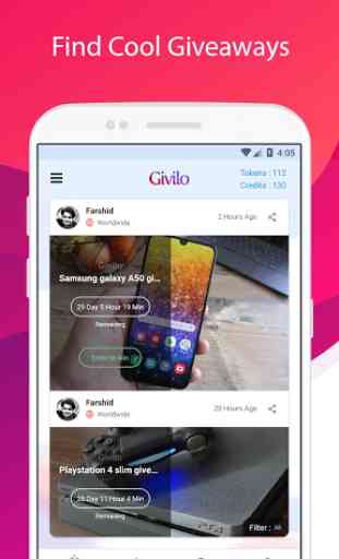 Givilo - Win Free Giveaways & Gift Cards 2
