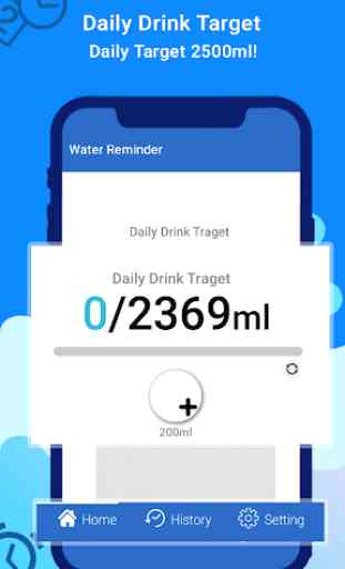 Lembrete diário da água da bebida 2