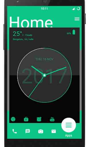 Analog Clock Launcher - Tema, nova interface do 3