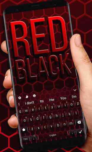 Tema de teclado preto vermelho 1