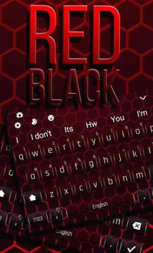 Tema de teclado preto vermelho 2