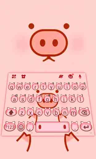Tema Keyboard Cute Little Piggy 1