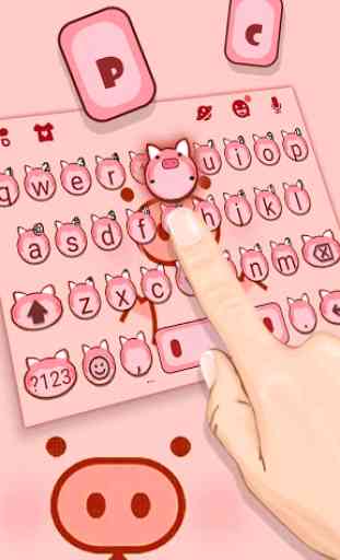 Tema Keyboard Cute Little Piggy 2