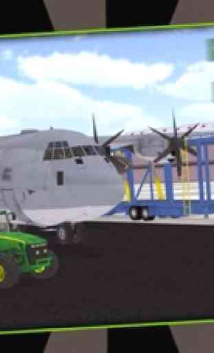 3D, agricultura, trator, carga, avião, piloto 2