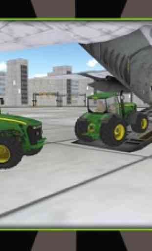3D, agricultura, trator, carga, avião, piloto 3